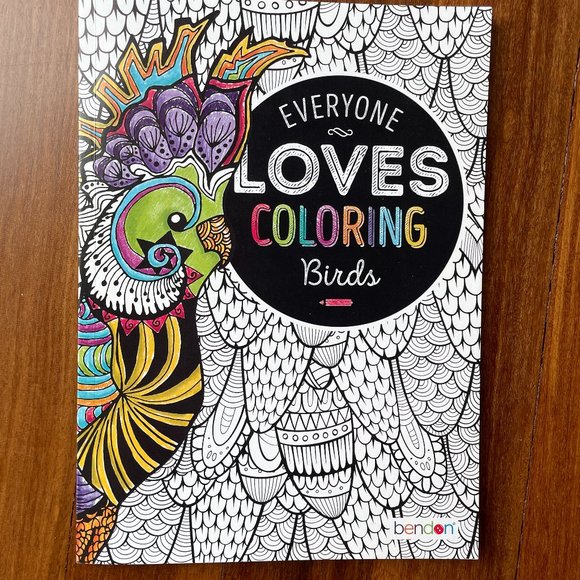 NEW Everyone Loves Coloring Birds Adult Coloring Book by Bendon Publishing - Picture 1 of 10